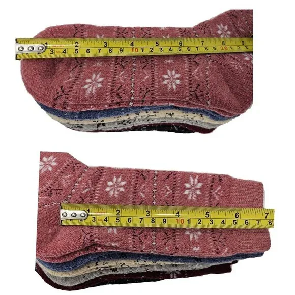 15 Pairs Women Winter Warm Socks, Lamb Wool Warm Hiking Walking Socks, Mix Print - Picture 2 of 3